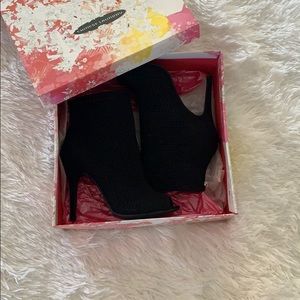Peep toe booties